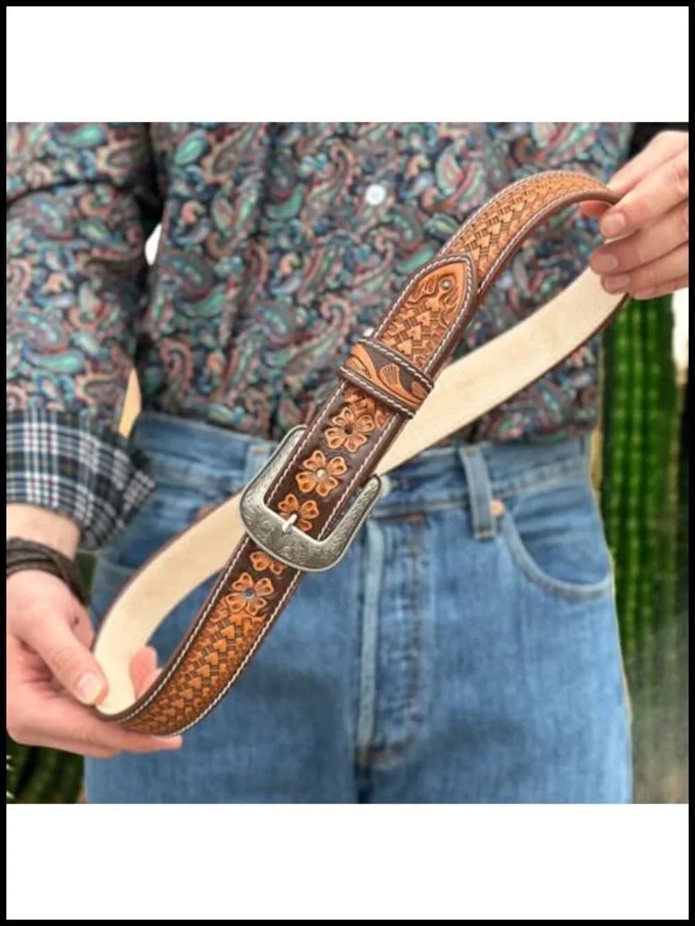 Western Full Grain Leather Belt 1.5